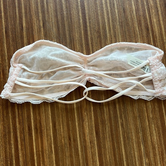 Free People Lace Strapless Bandeau Bra in Light Blush - Picture 2 of 3